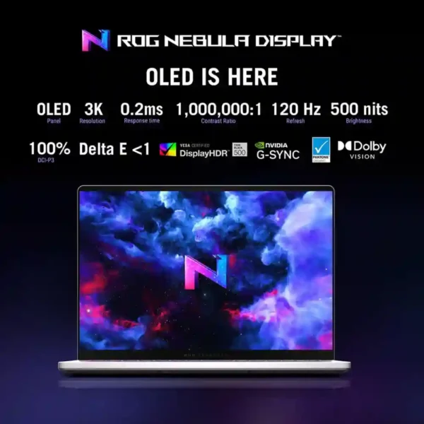 ASUS ROG ZEPHYRUS G14 GA403UV | AMD Ryzen 9 8945HS | 32GB RAM, 1TB SSD | 14" OLED 3K 120Hz Display | 8GB RTX 4060 | Windows 11 Home, Eng-Arab Keyboard, White | GA403UV-OLED9132W