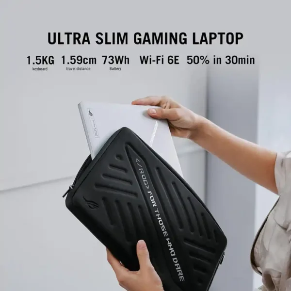 ASUS ROG ZEPHYRUS G14 GA403UV | AMD Ryzen 9 8945HS | 32GB RAM, 1TB SSD | 14" OLED 3K 120Hz Display | 8GB RTX 4060 | Windows 11 Home, Eng-Arab Keyboard, White | GA403UV-OLED9132W