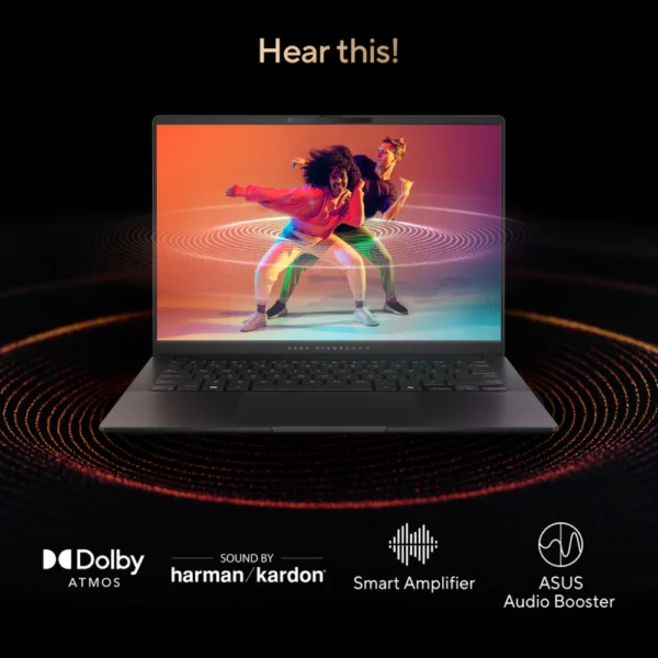 ASUS VIVOBOOK S 14 OLED M5406UA | AMD Ryzen 7 8845HS | 16GB RAM, 512GB SSD | 14.0" WUXGA OLED | AMD Radeon Graphics | Win11 Home, Eng-Arab Keyboard, Black | M5406UA-OLEDR715WB - Image 6
