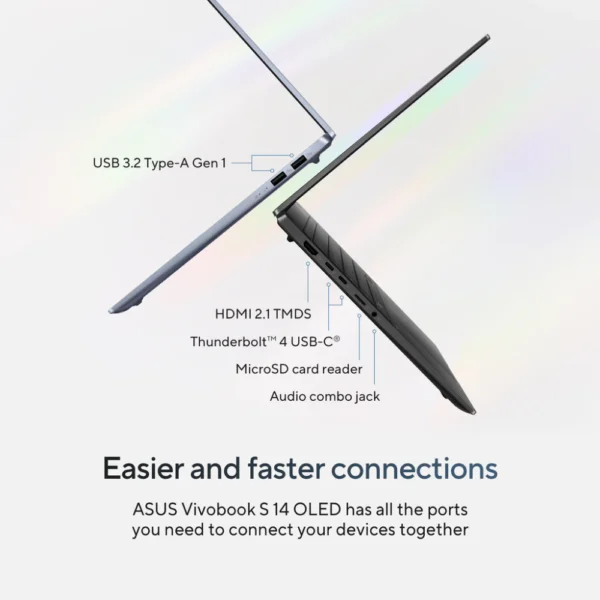 ASUS VIVOBOOK S 14 OLED S5406MA OLEDU711WB Intel Core Ultra 7 155H 1.4GHz, 16GB RAM, 1TB SSD