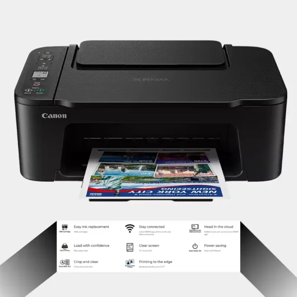 Canon PIXMA TS3640 Wireless Colour All-in-One Inkjet Photo Printer, Black, Main Image 2